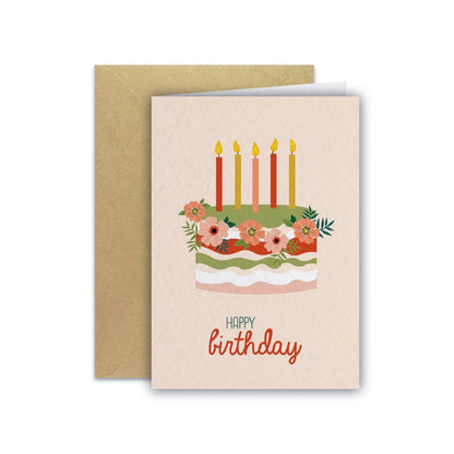 Carte d'anniversaire avec un gâteau, Maison Joliette.