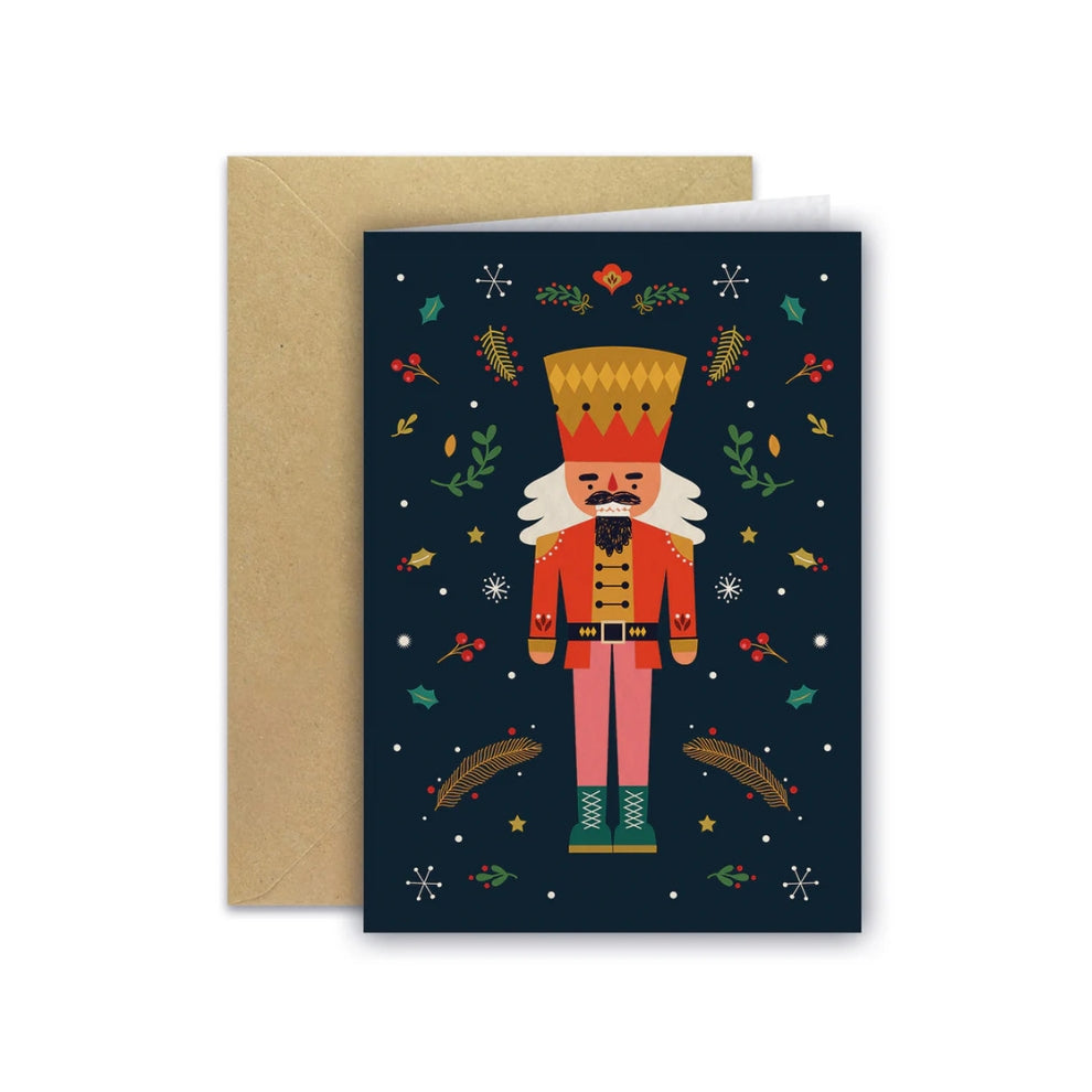 Carte de Noël avec un casse-noisette, Maison Joliette.