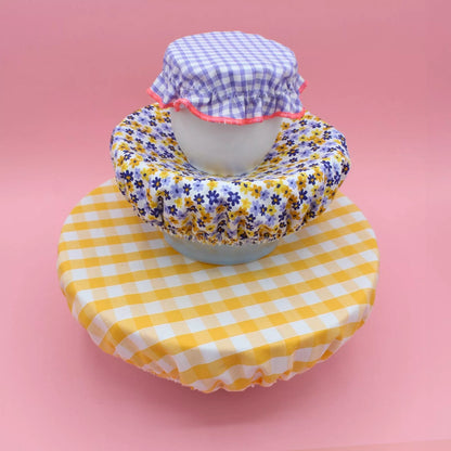 Lot de 3 charlottes alimentaires colorées, lavables et réutilisables, Machatatelier.