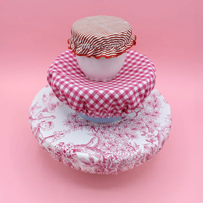 Lot de 3 charlottes alimentaires colorées, lavables et réutilisables, Machatatelier.