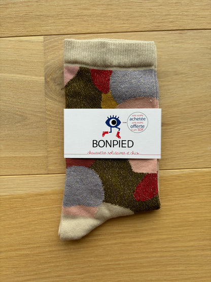 chaussettes colorées solidaires françaises My Pepitas