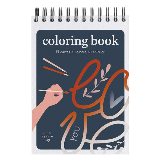 carnet de coloriages pour adultes sur le thème de l'amour, Maison Joliette.