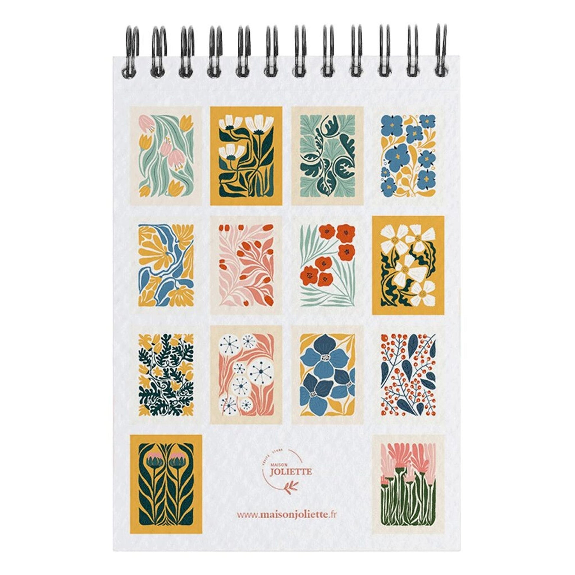 carnet de coloriages pour adultes avec 14 illustrations de fleurs