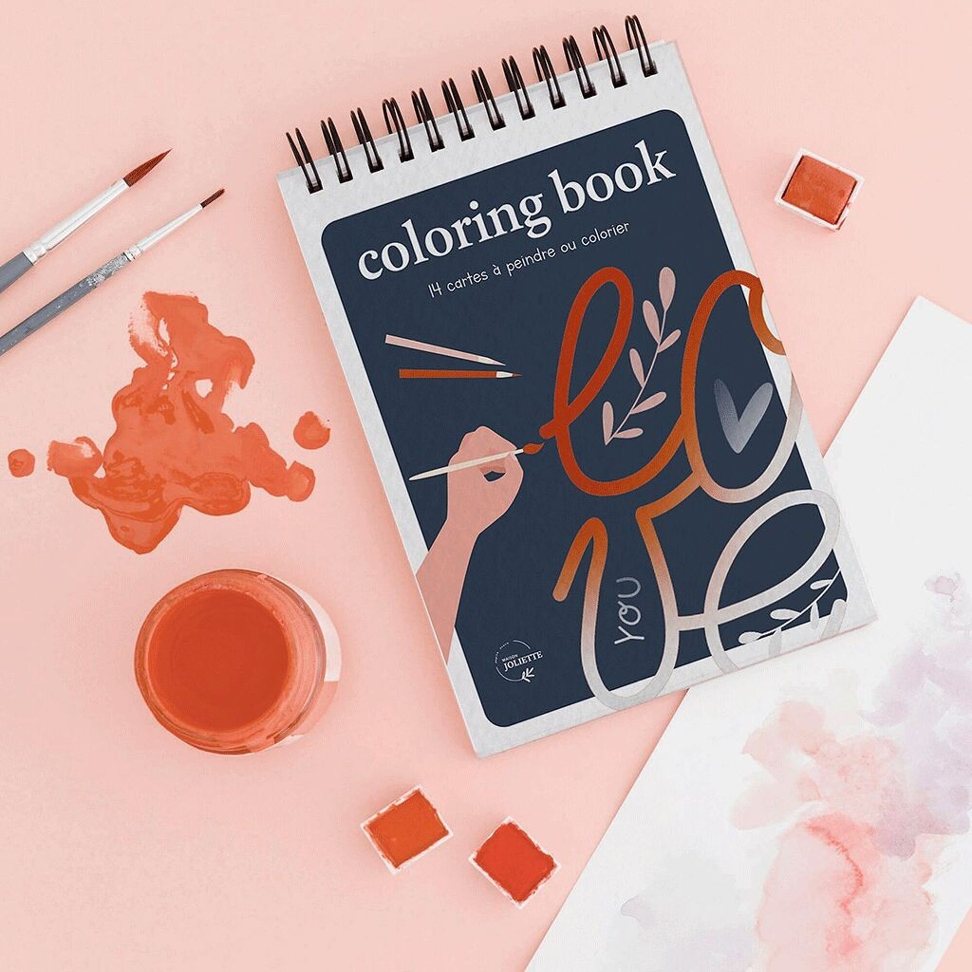 carnet de coloriages pour adultes avec peinture