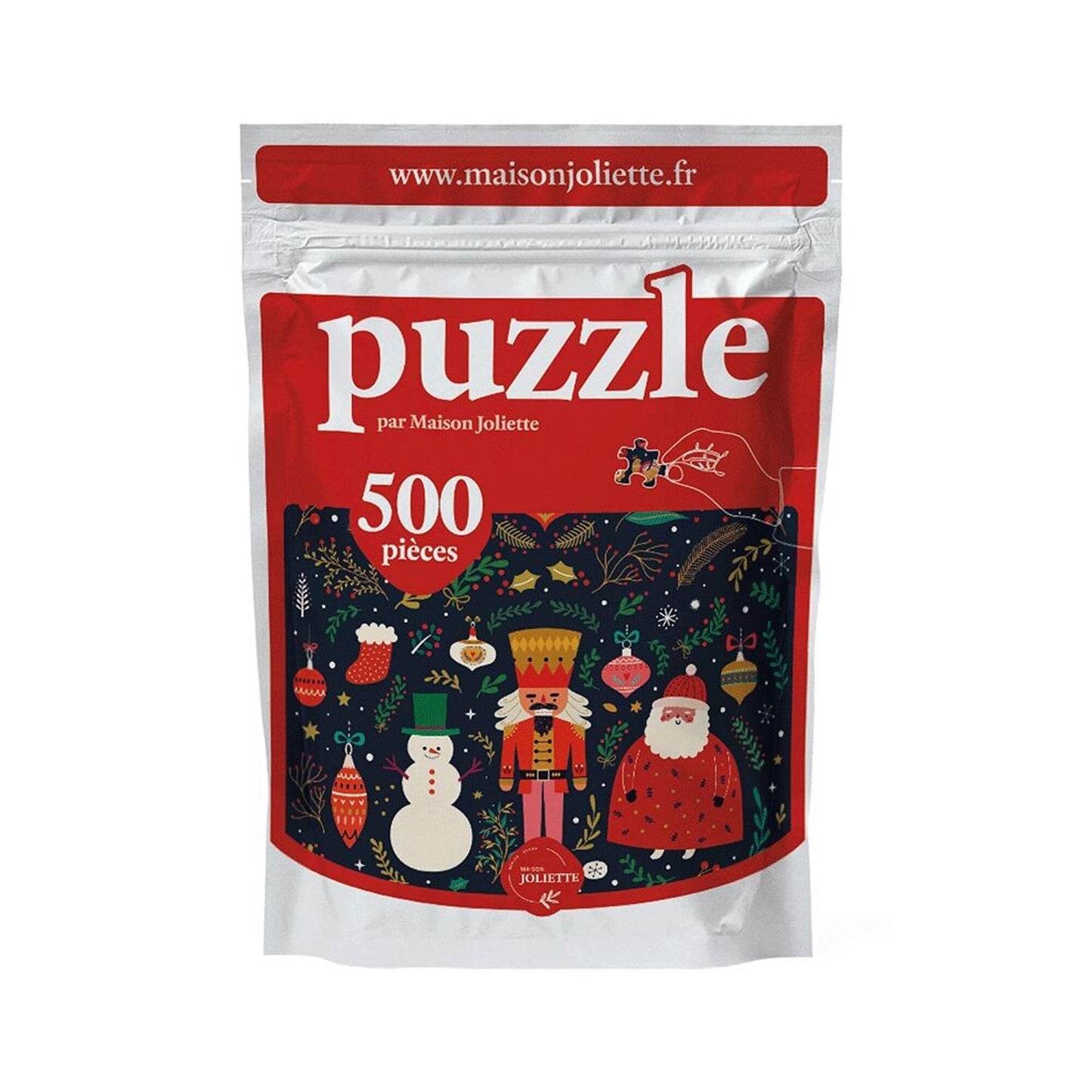 Puzzle de Noël de 500 pièces pour adultes, dans sa pochette, Maison Joliette