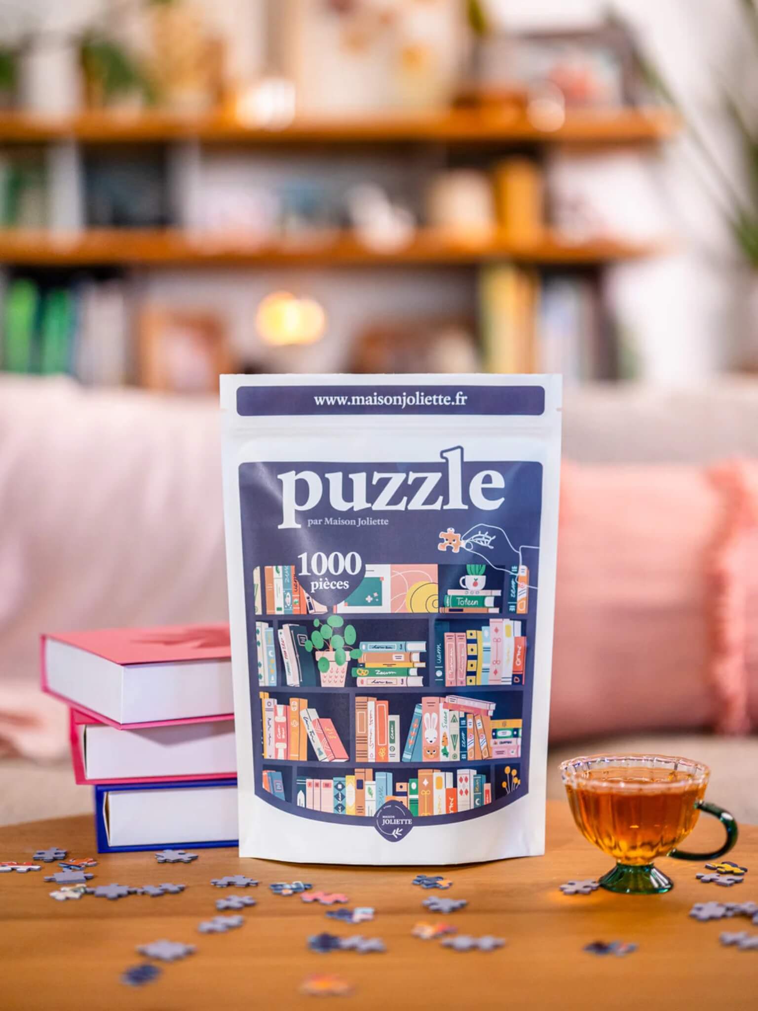 Puzzle de 1000 pièces d'une bibliothèque, Maison Joliette.