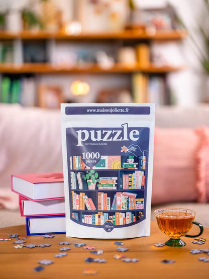Puzzle de 1000 pièces d'une bibliothèque, Maison Joliette.