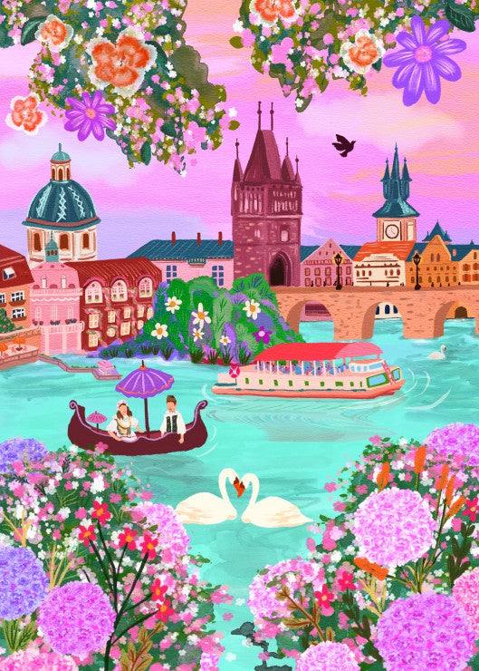 Puzzle de 500 pièces pour adultes de Prague en République Tchèque.