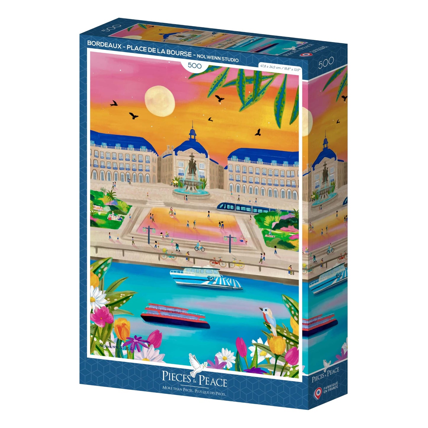 Puzzle de 500 pièces pour adultes, de la ville de Bordeaux.