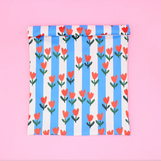 Sac à maillot de bain étanche avec des fleurs, machatatelier.