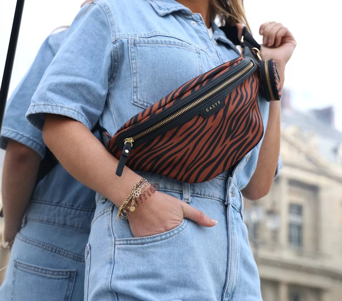 sac banane zébré pour femme imperméable