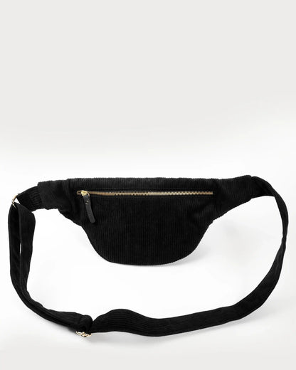 Sac banane en velours côtelé noir, Casyx.