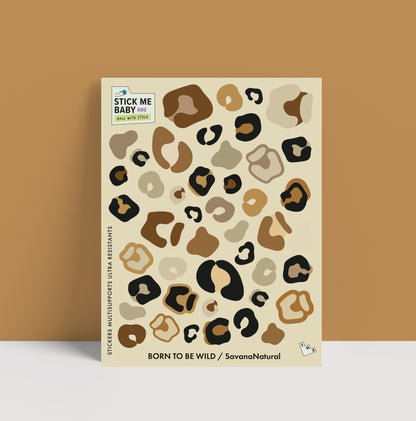 Stickers léopard marron et beige.