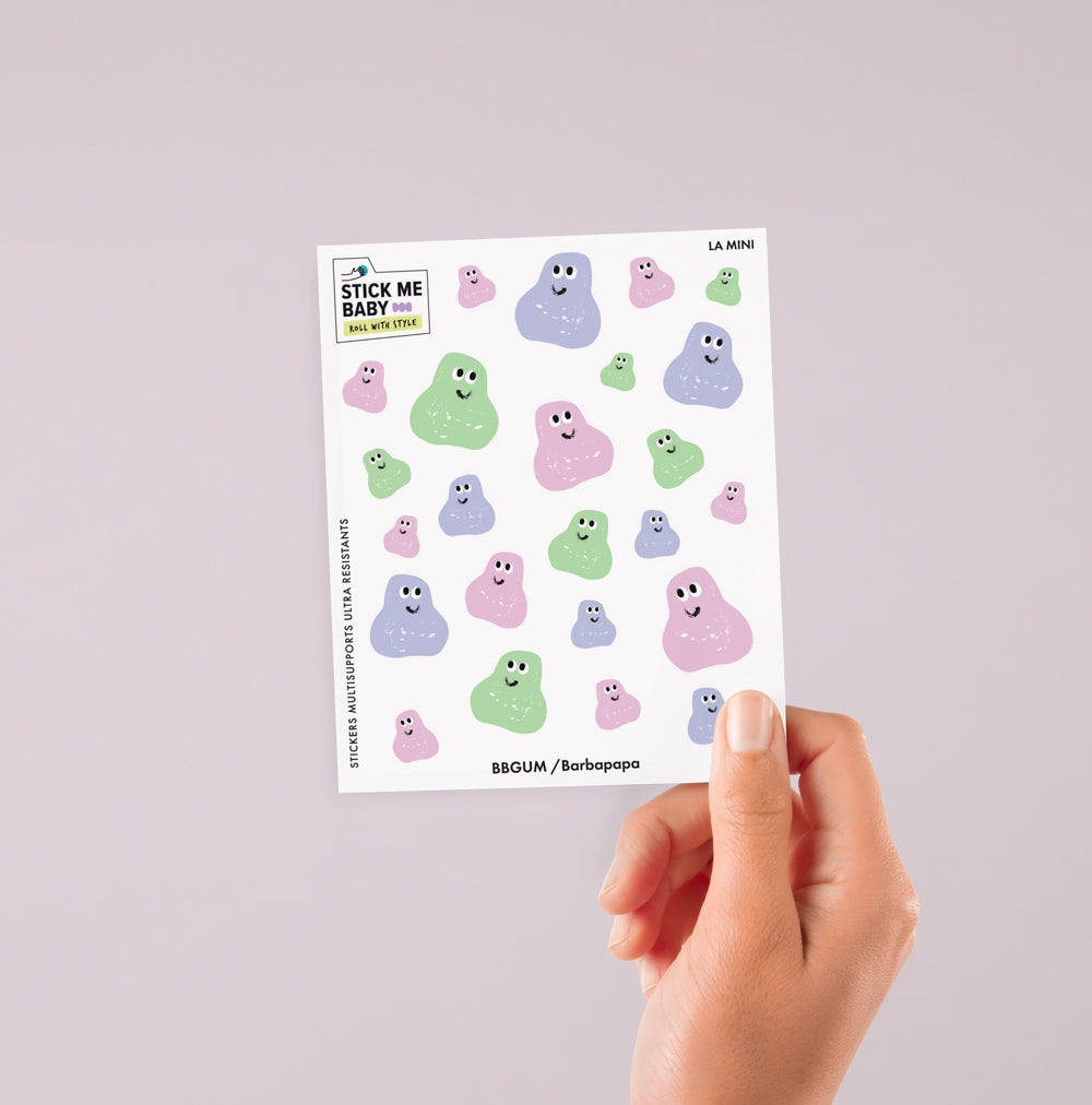 Stickers colorés barbapapa.