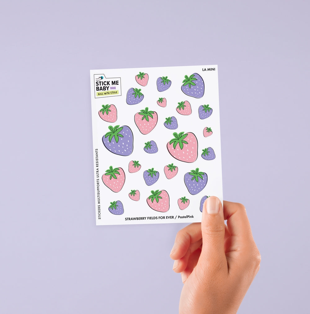 Stickers en forme de fraises.