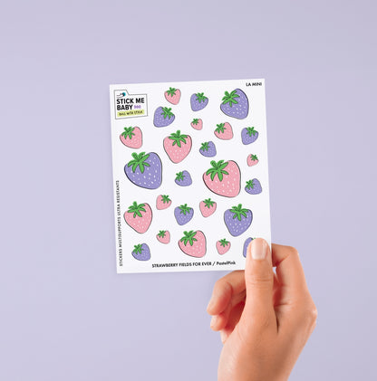 Stickers en forme de fraises.
