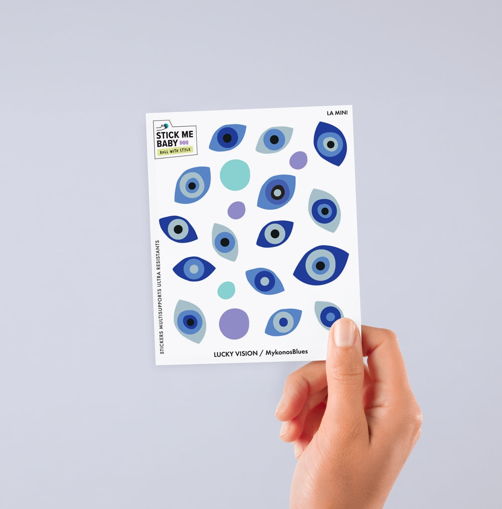 Stickers yeux bleus, esprit Grèce.