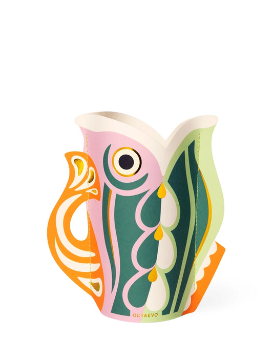 Vase en papier poisson, octaevo.