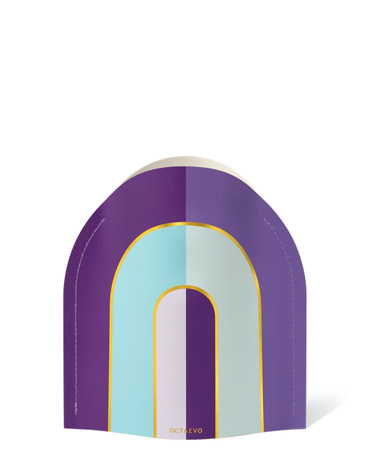 Vase en papier violet Octaevo qui s'enfile, idée cadeau déco.
